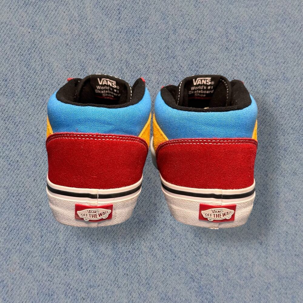 Vans Half Cab Pro Red Multi-Color Skateboarding Shoes, Men Size 9 - Picture 4 of 7